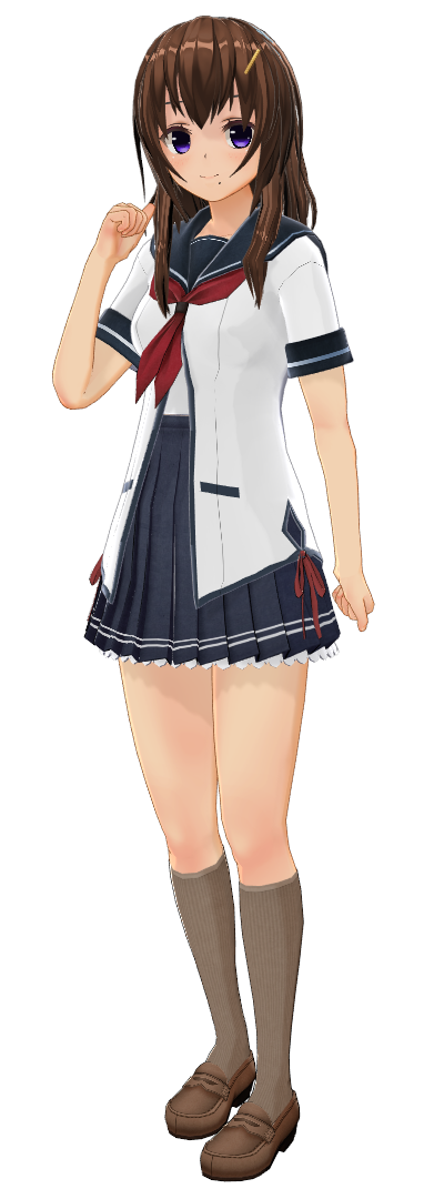 イメチェン前の日下夏稀さん。少し顔が幼く見える